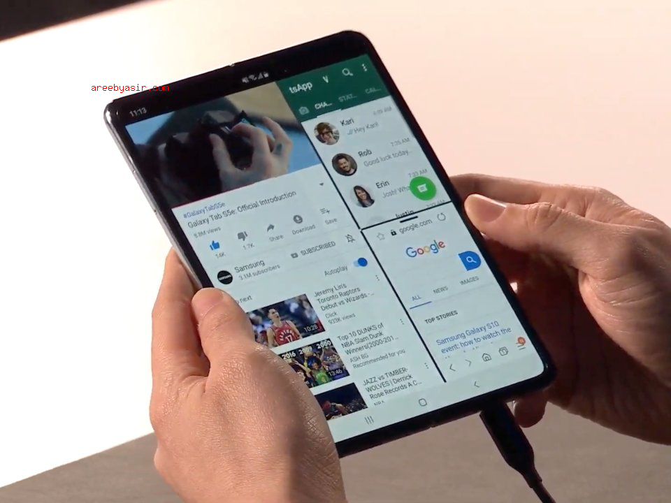 Running 3 apps at a time on the Galaxy Fold will be no problem. 